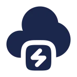 Cloud Bolt Minimalistic SVG Icon